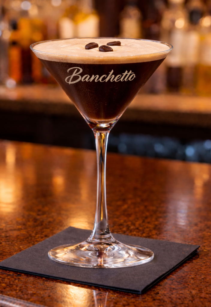 Personalized engraved glassware for hotel bars and country clubs